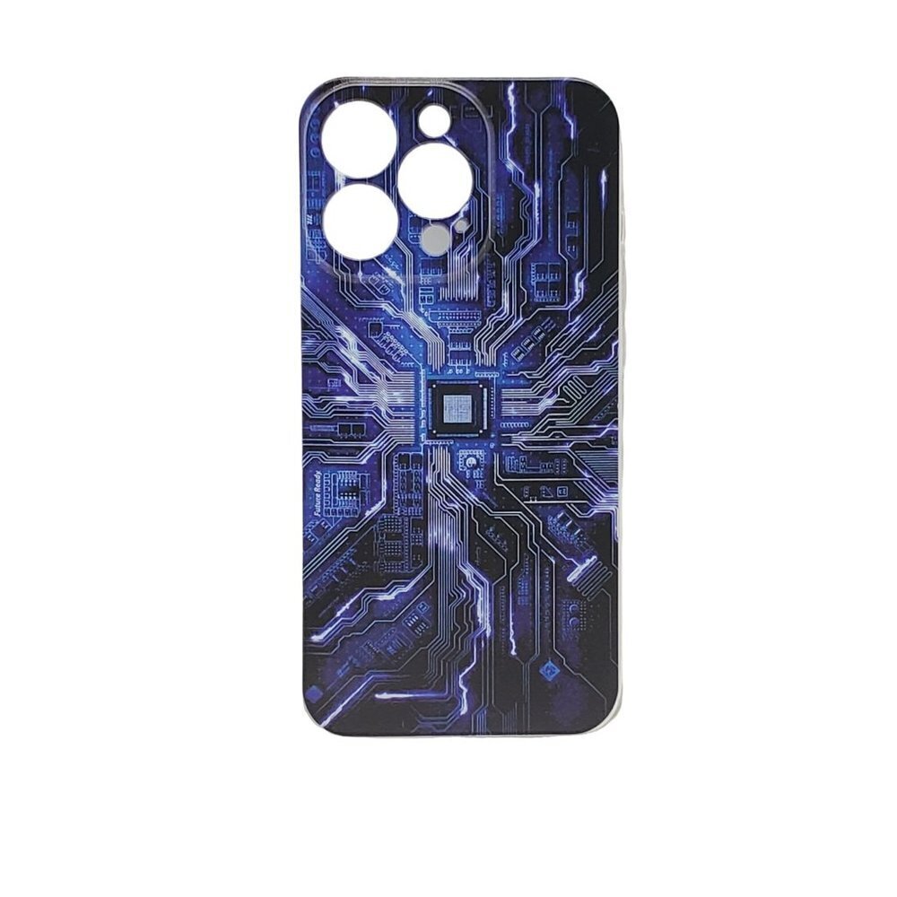 Iphone 13 Pro Circuit Board Image Phone Case Blue
